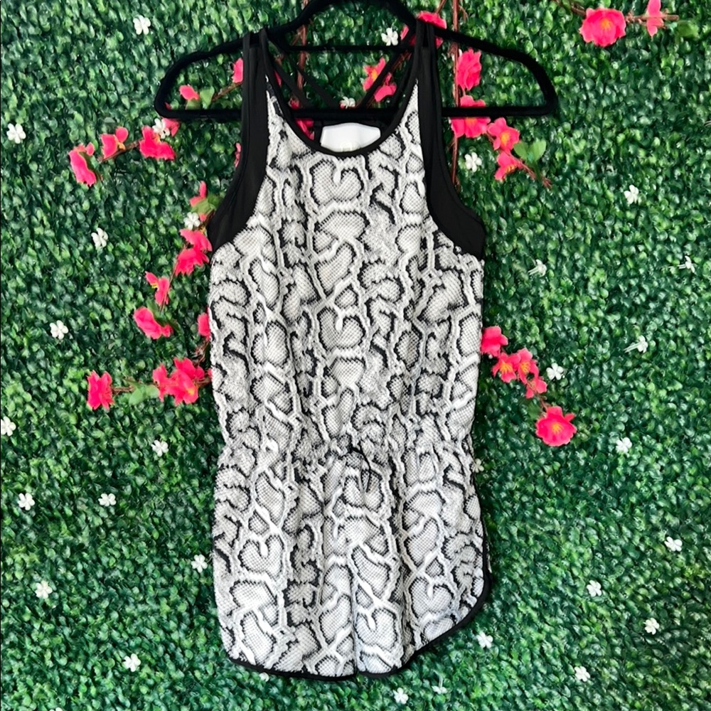 Athletic Works Black and White Snakeskin Jumpsuit